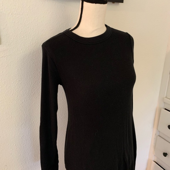 Treasure & Bond ribbed Crewneck long sleeve casual midi dress - Picture 5 of 8
